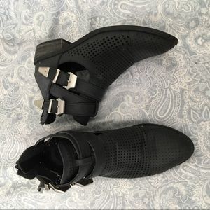 Forever 21 mesh leather ankle boots